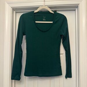 a new day Dark Green Long Sleeve Top